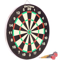 Дартс из прессованной бумаги 6 дротиков и мишень Harrows BRISTOW FAMILY DART GAME BOARD JE08D 46 см