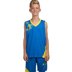 Детская форма баскетбольная Lingo Pace Сине-желтый LD-8081T, 125-135 см