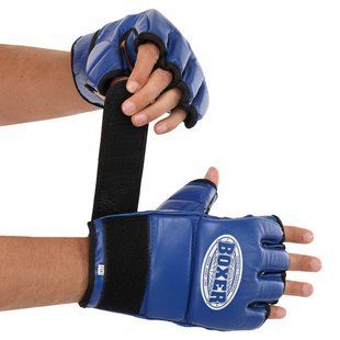 Рукавиці для змішаних єдиноборств MMA BOXER 5020 розмір M колір синій