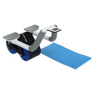Тренажер роликовий для преса зі зворотним механізмом та упором на лікті Zelart AB ROLLER FI-9375 чорний-синій