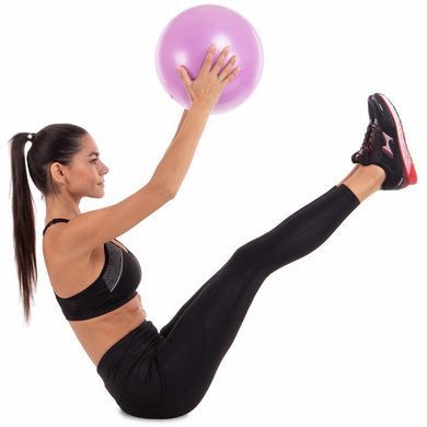 М'яч для пілатесу та йоги Pilates ball Mini Pastel Zelart FI-5220-30 30см бузковий