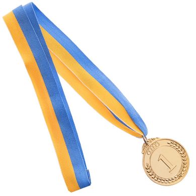 Спортивная медаль (1 шт) d=50 мм C-4333, 1 место (золото)