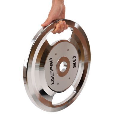 Блины диски стальные 2 Handle металлическая втулка LiveUp LP8338-20 &oslash;51мм 20кг серый