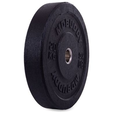 Бамперные диски резиновые Bumper Plates Zelart TA-2676-20 51мм 20кг черный