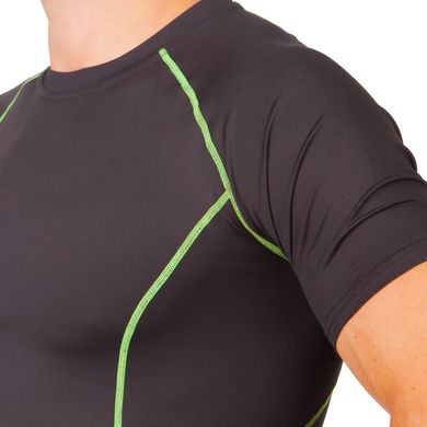 Компрессионный комплект белья футболка + шорты черно-салатовый LD-1102-LD-1501, XL