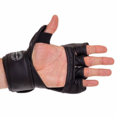 Перчатки для смешанных единоборств MMA Zelart черно-белые BO-3394, S