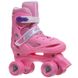 Детские ролики квады раздвижные роликовые коньки на 4 колесах BW-905, 27-30 Розовый