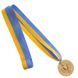 Спортивная медаль с лентой (1шт) d=4,5 см BOWL C-6402, 1 место (золото)