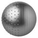 Мяч для фитнеса полумассажный 2в1 65 см серебро 5415-27GR