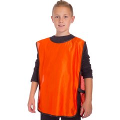 Манишка для футбола юниорская с резинкой CO-4001, Оранжевый