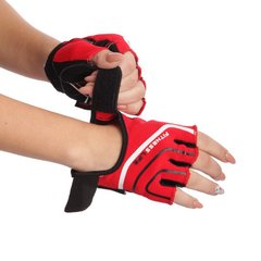 Перчатки для фитнеса женские MARATON 16-10022C, Черно-красный