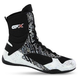 Боксерки обувь для бокса GFX GF-517 размер 36 цвет черный-белый