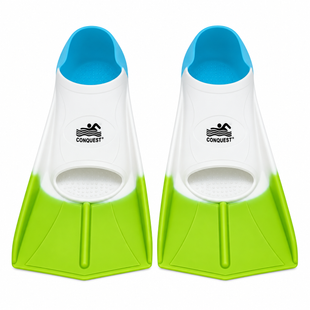 Короткие ласты для бассейна Conquest AquaSprint XS (32-34) салатовый BF10/GW