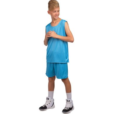 Форма баскетбольная детская двусторонняя сетка Lingo (125-165 см) голубой LD-8300T, 125-135 см