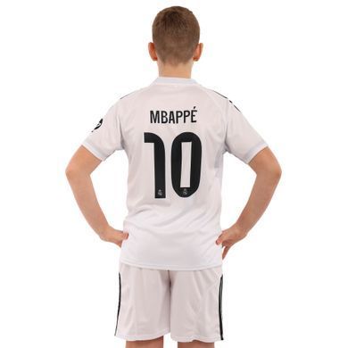 Форма футбольная детская с символикой футбольного клуба REAL MADRID MBAPPE 10 домашняя 2026 Zelart CO-7339 размер 20, рост 125-130 цвет белый