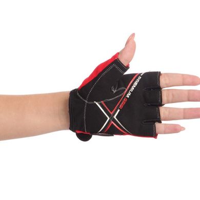 Перчатки для фитнеса женские MARATON 16-10022C, Черно-красный