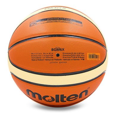Мяч для баскетбола размер 6 PU MOLTEN BGM6X