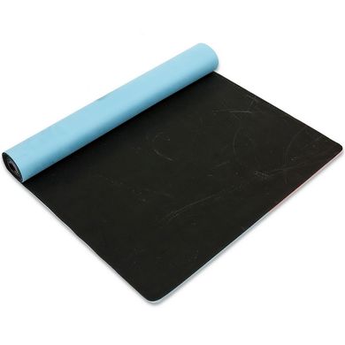 Коврик (каремат) для йоги двухслойный 3мм Record FI-5662-29, Голубой