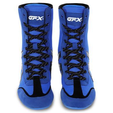 Боксерки обувь для бокса GFX GF-DK522 размер 45 цвет синий-черный