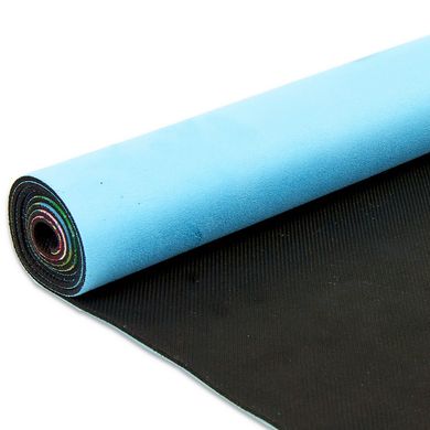 Коврик (каремат) для йоги двухслойный 3мм Record FI-5662-29, Голубой
