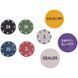 Набор для покера в круглой металлической коробке Texas Holdem Poker set Zelart IG-6616 240 фишек