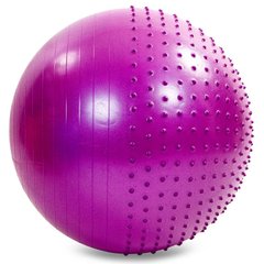 Мяч фитбол 85 см полумассажный Zelart FI-4437-85, Фиолетовый