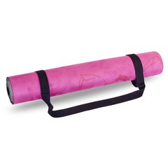 Мат для йоги замшевый 3мм Record FI-5662-22, Рожевий