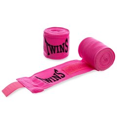 Бинты для спорта боксерские 3 метра хлопок с эластаном TWINS MA-5466-3, Розовый