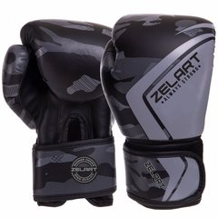 Перчатки для бокса PU Zelart камуфляж серый BO-3397, 10 унций