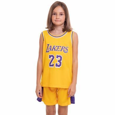 Форма баскетбольная детская NBA клуб Los Angeles Lakers 23 BA-0563 размер XL цвет белый-фиолетовый