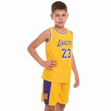 Форма баскетбольная детская NBA клуб Los Angeles Lakers 23 BA-0563 размер XL цвет белый-фиолетовый