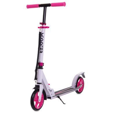 Самокат городской двухколесный складной SCOOTER Zelart CA-2028 цвет розовый-белый
