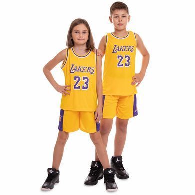 Форма баскетбольная детская NBA клуб Los Angeles Lakers 23 BA-0563 размер XL цвет белый-фиолетовый