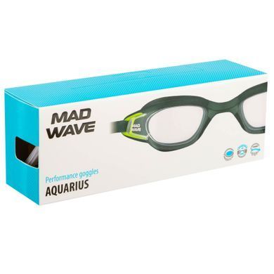Очки для плавания взрослые MadWave Aquarius M042425 цвет зеленый
