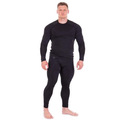 Компрессионная одежда черная (лонгслив и штаны) 9301-9401, XL