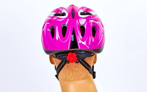 Шлем (велошлем) детский с регулировкой размера (54-56) Zelart SK-5611, Малиновый