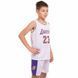 Форма баскетбольная детская NBA клуб Los Angeles Lakers 23 BA-0563 размер XL цвет белый-фиолетовый