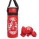 Боксерский набор детский (перчатки+мешок) h-42см, d-18см BO-4675-M, Красный