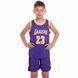 Форма баскетбольная детская NBA клуб Los Angeles Lakers 23 BA-0563 размер XL цвет белый-фиолетовый