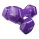 Гантели виниловые для фитнеса 2 шт по 2 кг 80022-V2, Фиолетовый