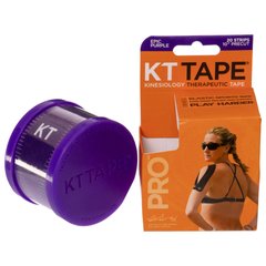 Кинезио тейп преднарезанный для лица и тела Kinesio tape KTTP ORIGINAL Zelart BC-4784 20 штук фиолетовый