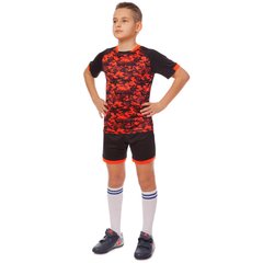 Футбольная форма подростковая Lingo черно-оранжевая LD-5021T, рост 125-135