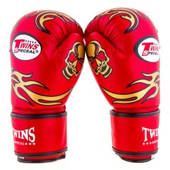 Боксерские перчатки Twins PVC красные TW, 8 унций