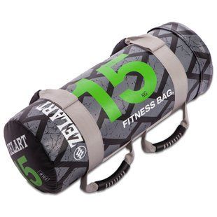Мішок обтяжувач для функціонального тренінгу Power Bag Zelart FI-0899-15 15кг чорний-зелений