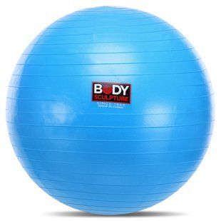 Фітбол м'яч для фітнесу глянцевий BODY SCULPTURE BJBB-001TBL-26N колір синій