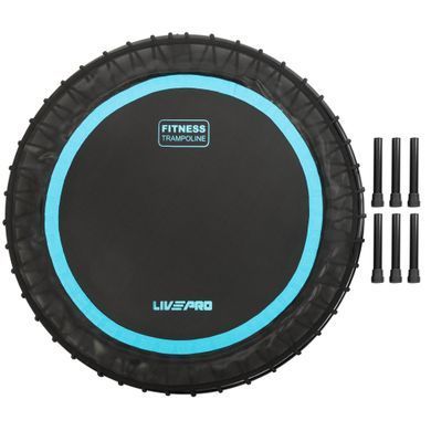 Фітнес батут для джампінгу круглий LiveUp LP8250 &oslash;100см чорний-синій