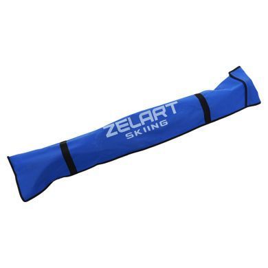 Лыжи беговые детские в комплекте с палками Zelart SK-0881-110B цвет черный-синий-желтый