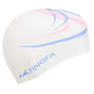 Шапочка для плавання силіконова для дорослих YINGFA C0091 колір чорний-червоний