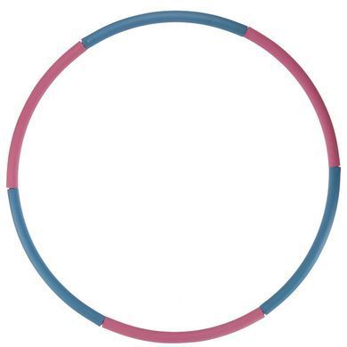 Обруч для похудения разборной Хула Хуп Hula Hoop JS-6015 6 секций розовый-голубой