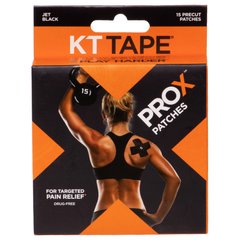 Кинезио тейп преднарезанный для направленного обезболивания KT TAPE PRO X Kinesio tape XSTRIP 15шт черный